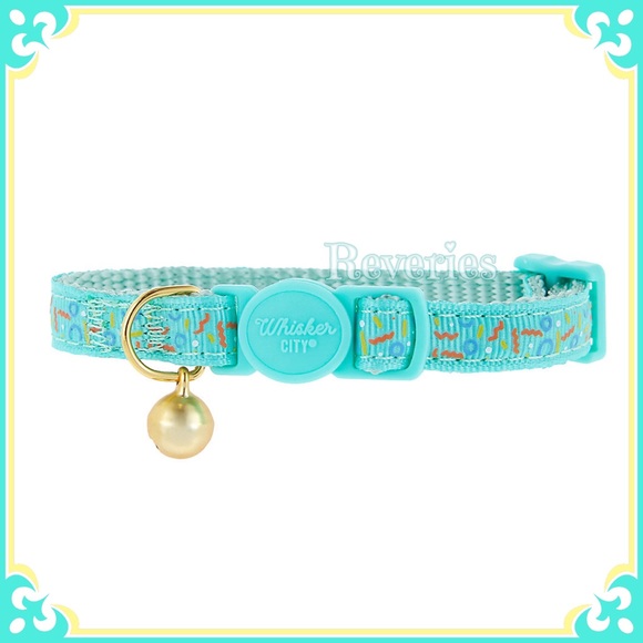 Whisker City Breakaway Kitten Collar Confetti Turquoise Pastel Cat Petsmart - Picture 6 of 8